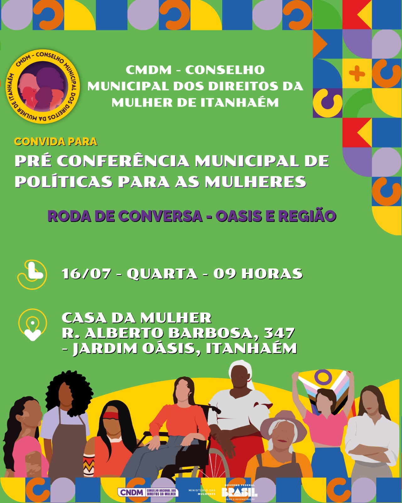 Pré Conferência Municipal de politicas para as mulheres - Oasis e Região