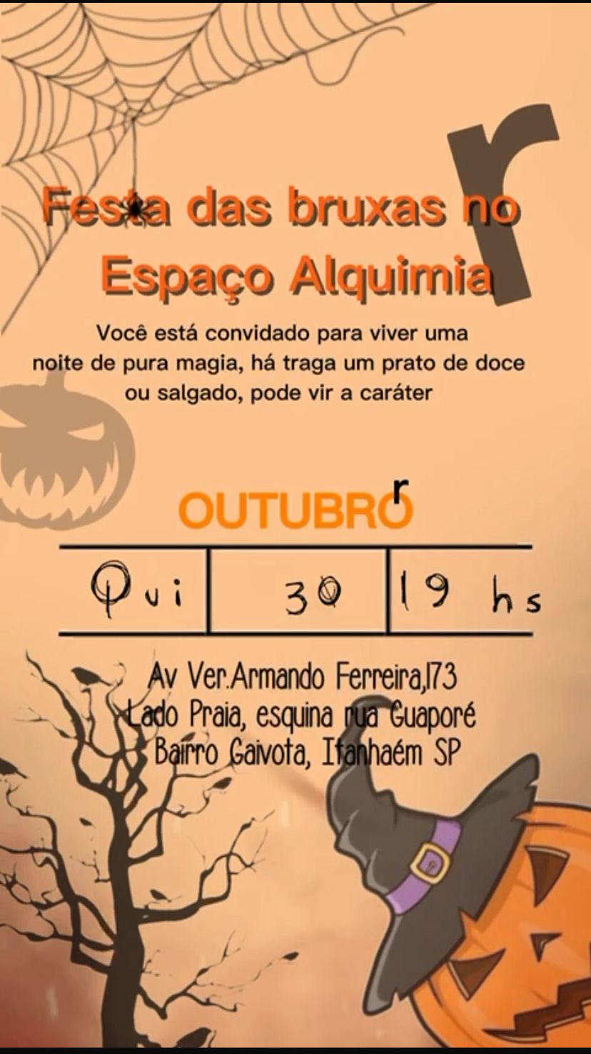 Festa das Bruxas no Espaço Alquimia