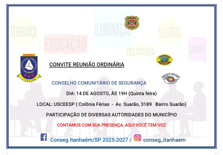 CONSEG - Conselho Comunitário de Segurança