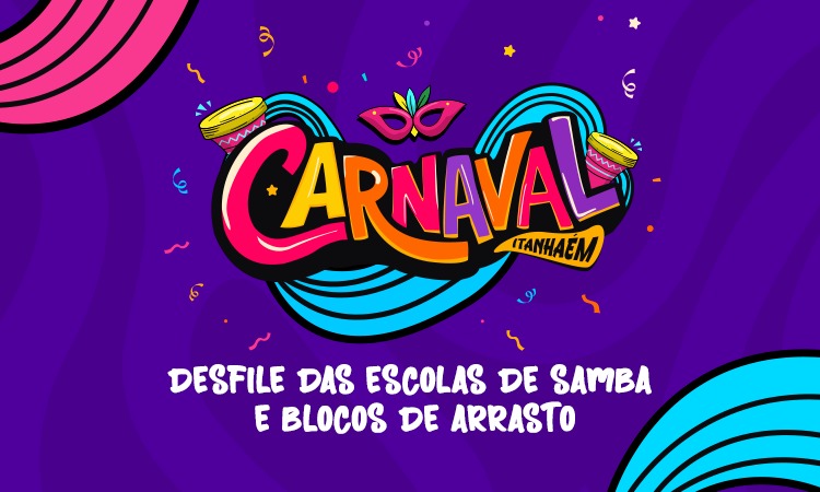 Orla do Centro de Itanhaém recebe desfile das escolas de samba e blocos de arrasto