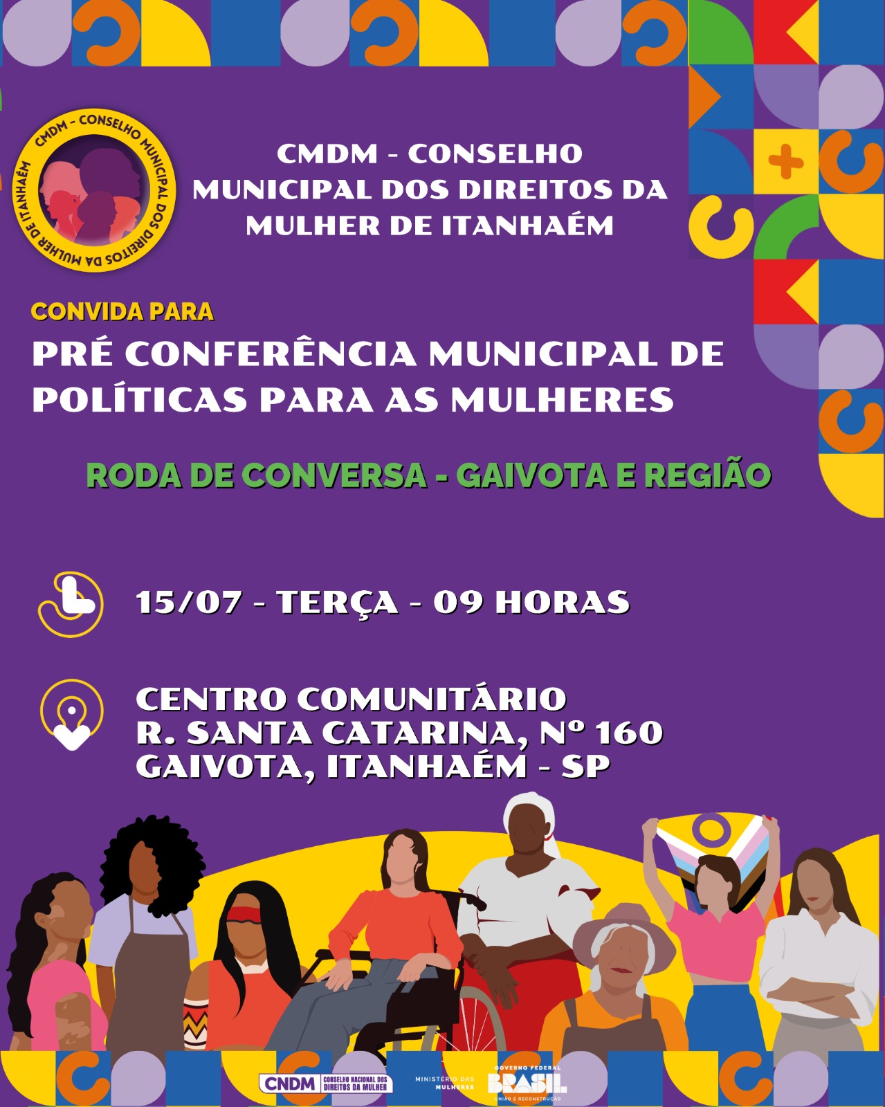 Pré Conferência Municipal de politicas para as mulheres - Gaivota