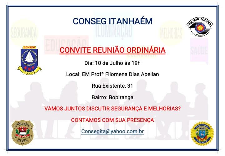 CONSEG - Conselho Comunitário de Segurança