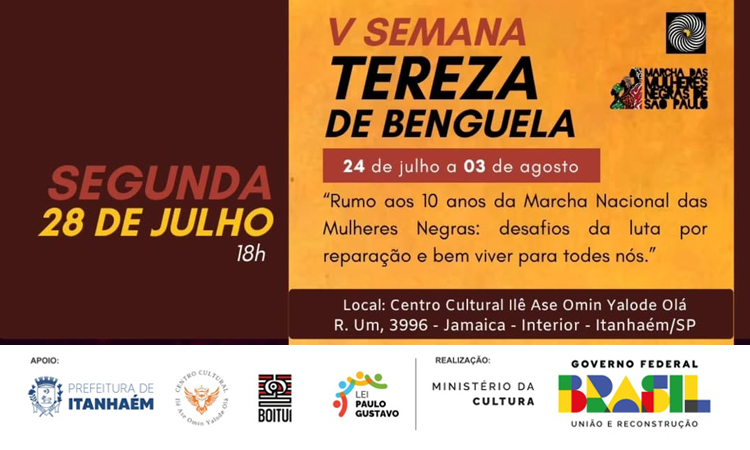 Itanhaém recebe V Semana Tereza de Benguela