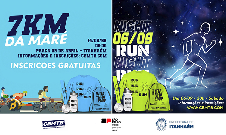 Itanhaém recebe grandes provas de pedestrianismo e passeio de bicicleta. Inscrições estão abertas